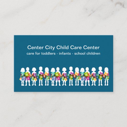 Childcare Center Theme Business Cards  Visitekaartje (Voorkant)
