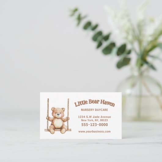 Childcare Daycare Babysitter Nanny Service Visitekaartje (Staand voorkant)