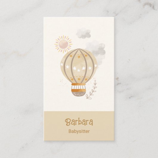 ChildCare Nanny Babysitter Kinderopvang QR CODE Visitekaartje (Voorkant)