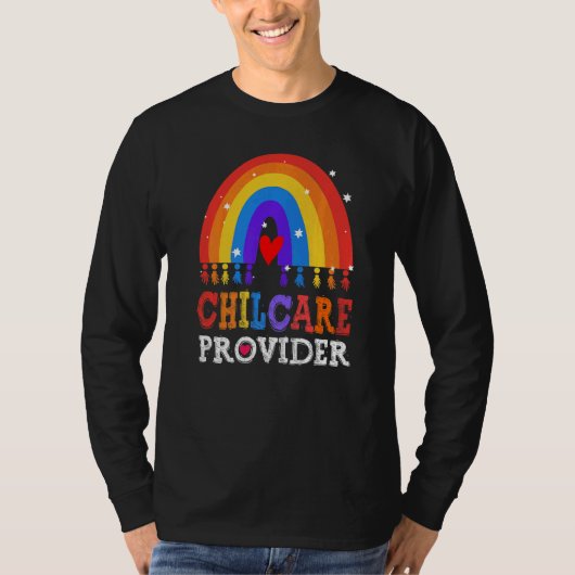 Childcare Provider Director Daycare Crew School Te T-shirt (Voorkant)