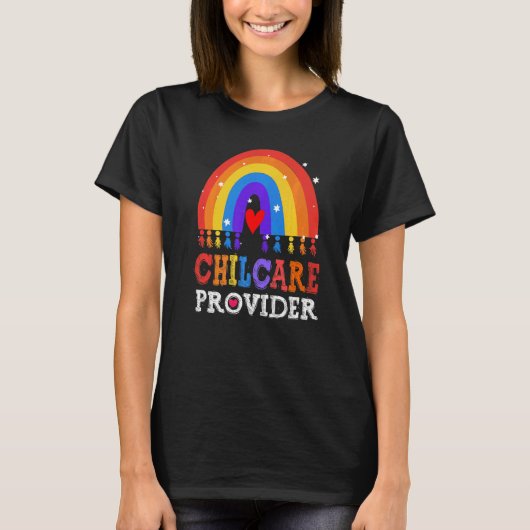 Childcare Provider Director Daycare Crew School Te T-shirt (Voorkant)