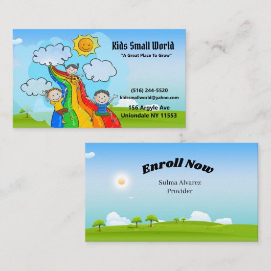 CHILDCARE VISITEKAARTJE (Voorkant / Achterkant)