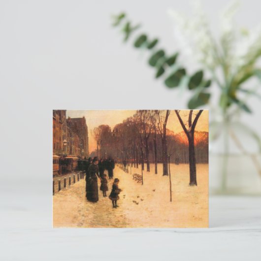 Childe Hassam - Boston in alledaagse schemering Briefkaart (Staand voorkant)