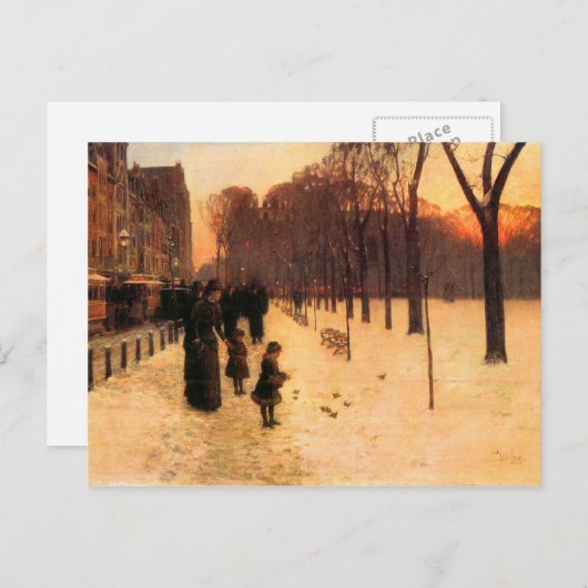Childe Hassam - Boston in alledaagse schemering Briefkaart (Voorkant / Achterkant)