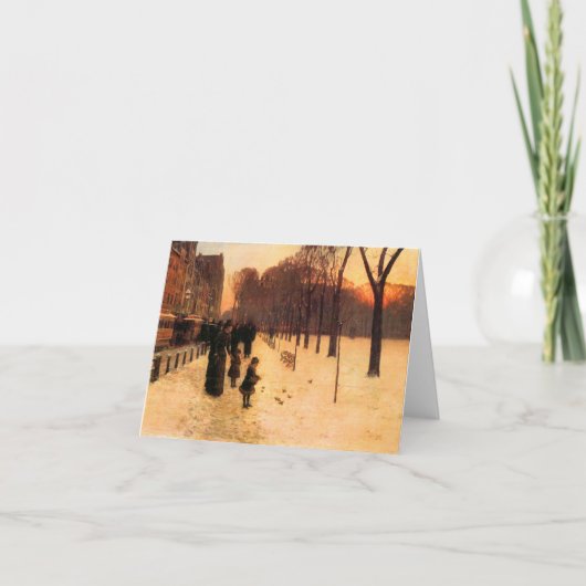 Childe Hassam - Boston in alledaagse schemering Kaart (Voorkant)