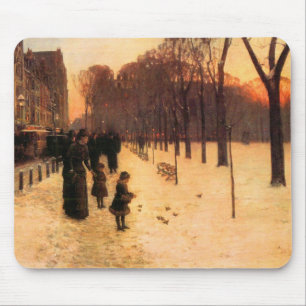 Childe Hassam - Boston in alledaagse schemering Muismat