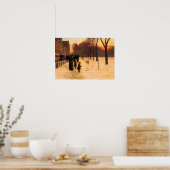 Childe Hassam - Boston in alledaagse schemering Poster (Keuken)