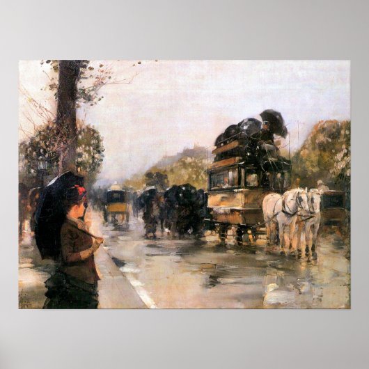 Childe Hassam - Champs Elysee Paris Poster (Voorkant)