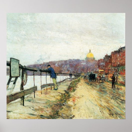 Childe Hassam - Charles River und Beacon Hill Poster (Voorkant)