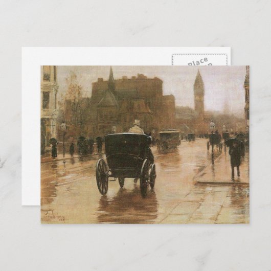 Childe Hassam - Columbus Avenue Briefkaart (Voorkant / Achterkant)