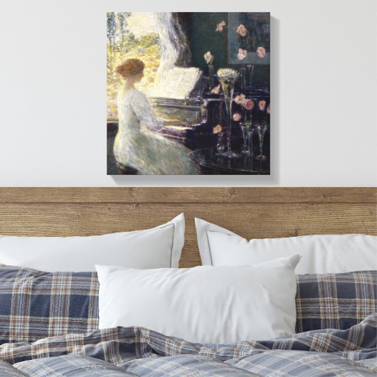 Childe Hassam - De Sonata Canvas Afdruk (Insitu (Slaapkamer))