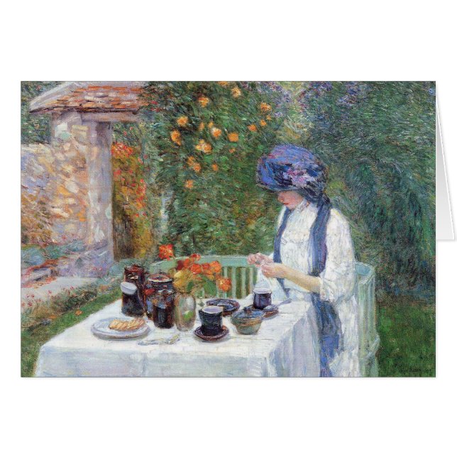 Childe Hassam - De Tea-set van Terre-Cuits (Voorkant Horizontaal)