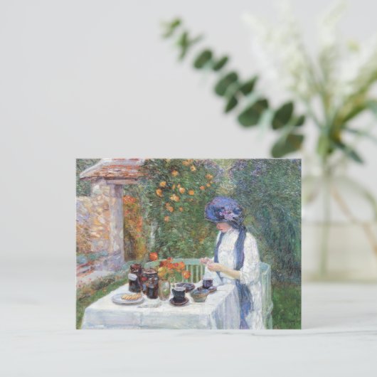 Childe Hassam - De Tea-set van Terre-Cuits Briefkaart (Staand voorkant)