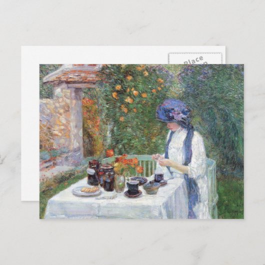 Childe Hassam - De Tea-set van Terre-Cuits Briefkaart (Voorkant / Achterkant)