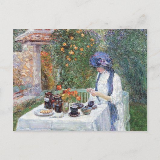 Childe Hassam - De Tea-set van Terre-Cuits Briefkaart (Voorkant)