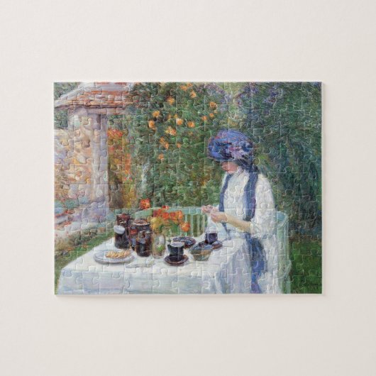 Childe Hassam - De Tea-set van Terre-Cuits Legpuzzel (Horizontaal)