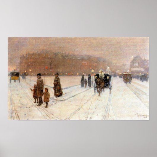 Childe Hassam - Een stadsprookjesland Poster (Voorkant)