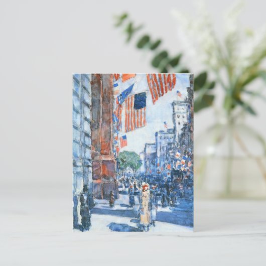 Childe Hassam - Flags 5th Avenue Briefkaart (Staand voorkant)