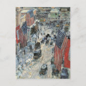 Childe Hassam - Flags op de vijfde avenue Winter 1 Briefkaart (Voorkant)