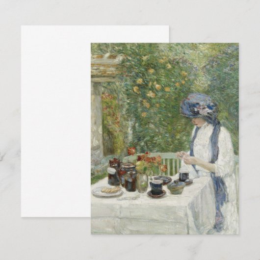 Childe Hassam - Franse Tea Garden Bedankkaart (Voorkant / Achterkant)