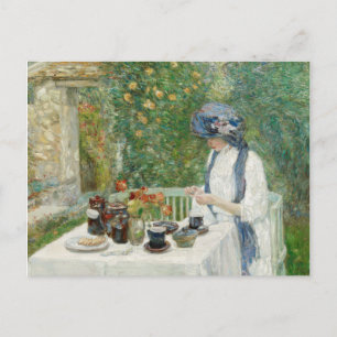 Childe Hassam - French Tea Garden Feestdagenkaart