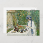 Childe Hassam - French Tea Garden Feestdagenkaart (Voorkant / Achterkant)
