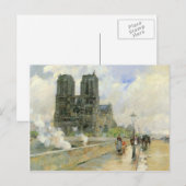 Childe Hassam - Kathedraal van Notre Dame 1888 Briefkaart (Voorkant / Achterkant)
