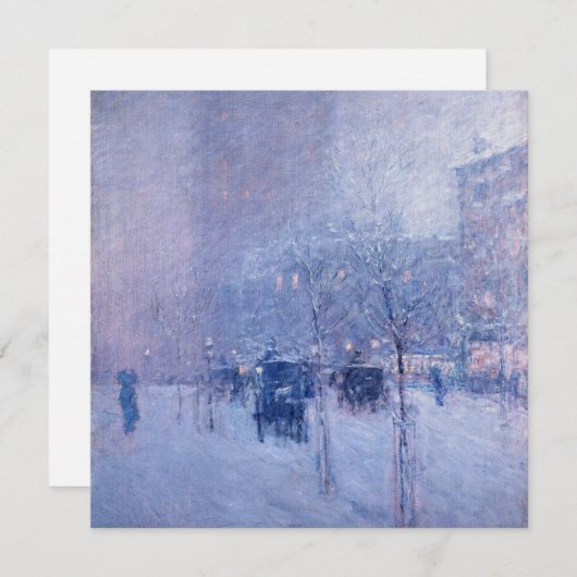 Childe Hassam - late middag, New York, winter Feestdagenkaart (Voorkant / Achterkant)