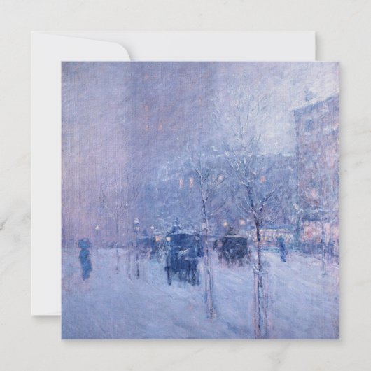 Childe Hassam - late middag, New York, winter Feestdagenkaart (Voorkant)