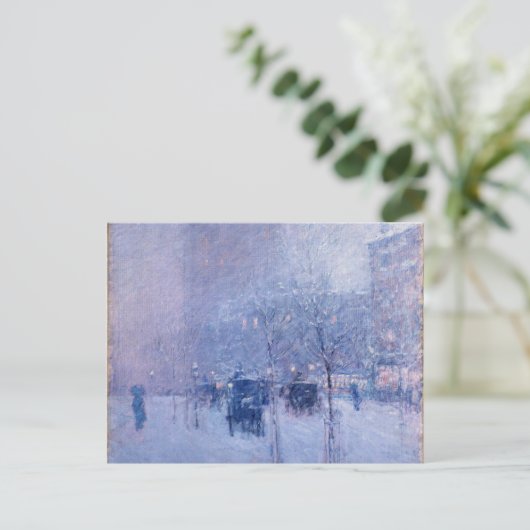 Childe Hassam - late middag, New York, winter Feestdagenkaart (Staand voorkant)