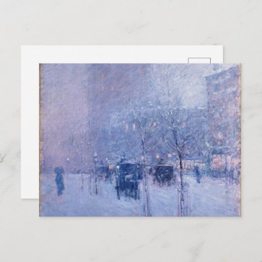 Childe Hassam - late middag, New York, winter Feestdagenkaart (Voorkant / Achterkant)