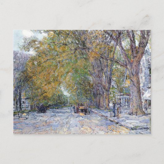 Childe Hassam - Main Street East Hampton Briefkaart (Voorkant)