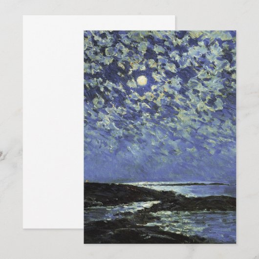 Childe Hassam - Moonlight , eiland of Shoals Bedankkaart (Voorkant / Achterkant)