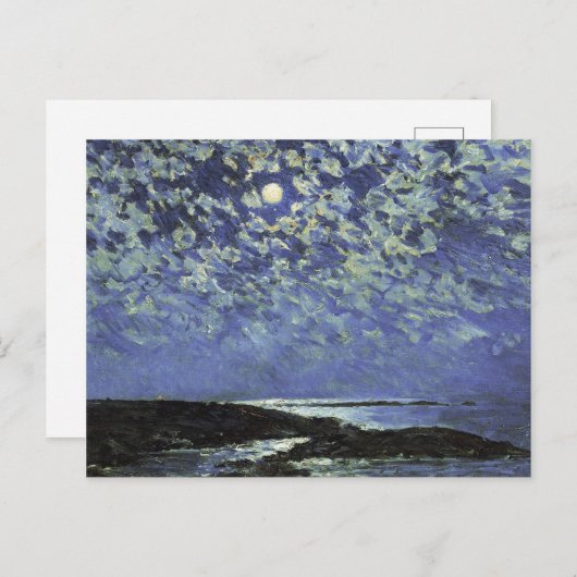 Childe Hassam - Moonlight , eiland Shoals Feestdagenkaart (Voorkant / Achterkant)