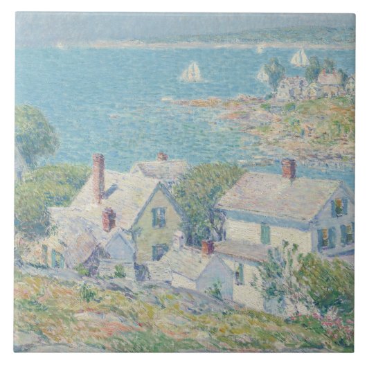 Childe Hassam - New England Headlands Tegeltje (Voorkant)