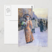 Childe Hassam - New York street scene Briefkaart (Voorkant / Achterkant)