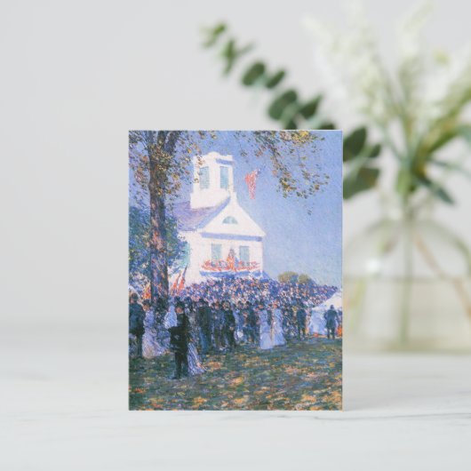 Childe Hassam - Oogst in een dorp in New Englan Briefkaart (Staand voorkant)