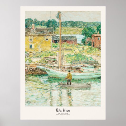 Childe Hassam Oyster Sloep, Cos Cob Art Print (Voorkant)