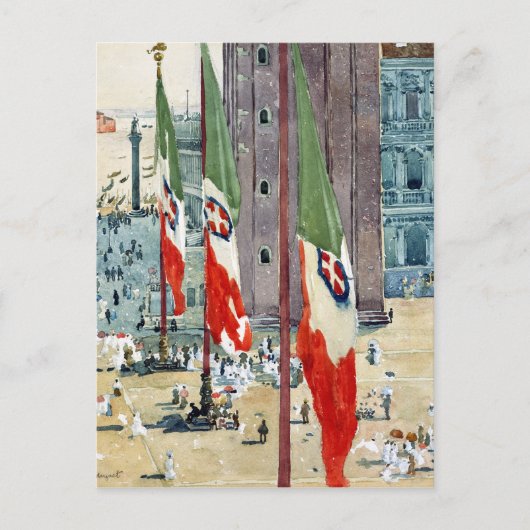 Childe Hassam Piazza di San Marco Briefkaart (Voorkant)