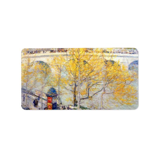 Childe Hassam - Pont Royal Paris Etiket (Voorkant)