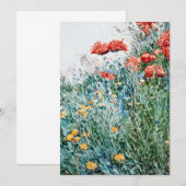 Childe Hassam - Poppies, Appledore Bedankkaart (Voorkant / Achterkant)