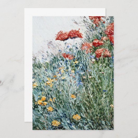 Childe Hassam - Poppies, Appledore Bedankkaart (Voorkant / Achterkant)