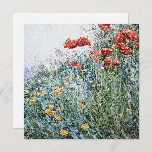 Childe Hassam - Poppies, Appledore Feestdagenkaart (Voorkant / Achterkant)