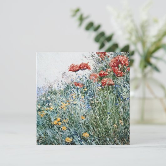 Childe Hassam - Poppies, Appledore Feestdagenkaart (Staand voorkant)