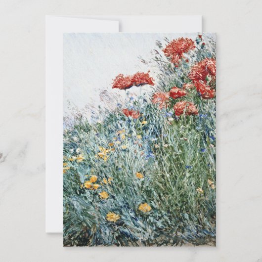 Childe Hassam - Poppies, Appledore Kaart (Voorkant)