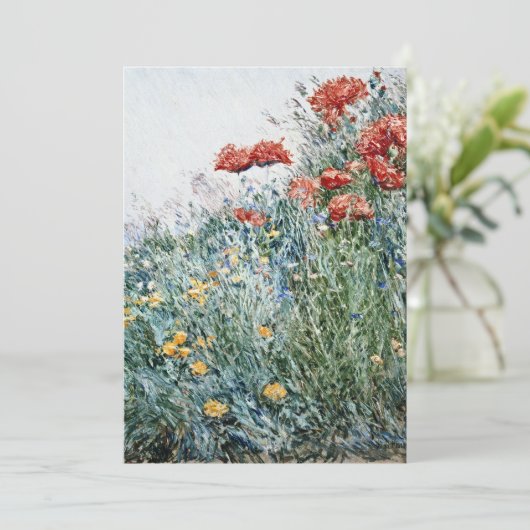 Childe Hassam - Poppies, Appledore Kaart (Staand voorkant)