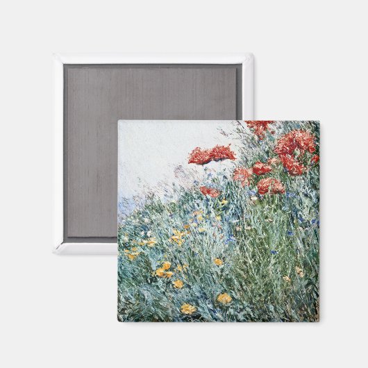 Childe Hassam - Poppies, Appledore Magneet (Voorkant / Achterkant)