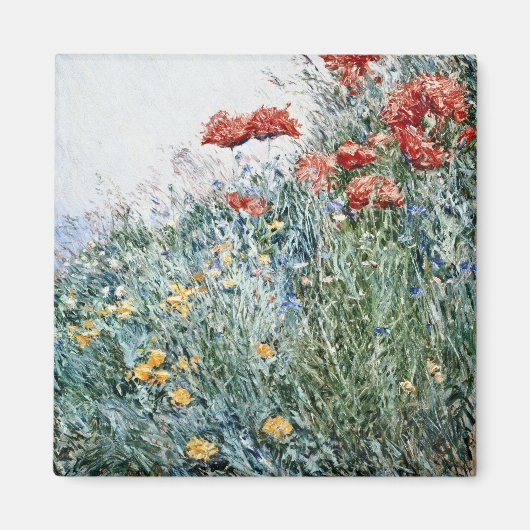 Childe Hassam - Poppies, Appledore Magneet (Voorkant)