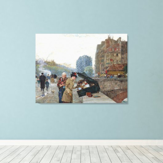 Childe Hassam, Quai St. Michel Canvas Afdruk (Insitu (Houten vloer))
