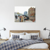 Childe Hassam, Quai St. Michel Canvas Afdruk (Insitu (Slaapkamer))